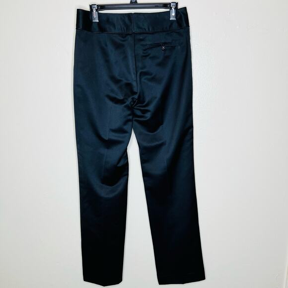 Etcetera Dress Pants 6 Wool Blend High Waist Straight Satin Office Work Trousers - Picture 3 of 9